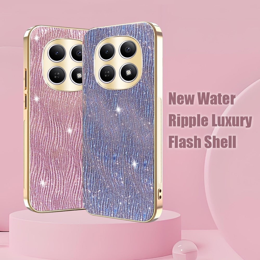 For Xiaomi Redmi Note 15 4G (Global) Case Electroplating Ripple Texture PU + TPU + PC Phone Back Cover