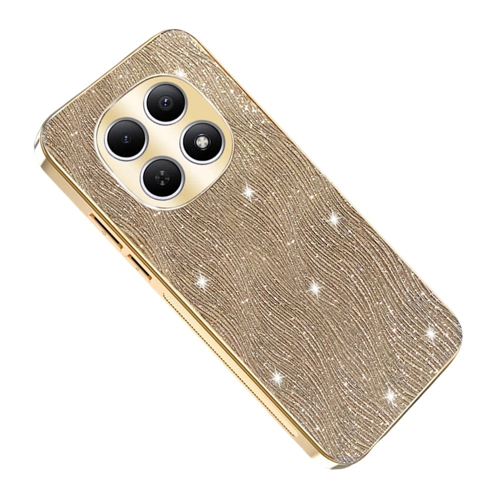For Xiaomi Redmi Note 15 4G (Global) Case Electroplating Ripple Texture PU + TPU + PC Phone Back Cover