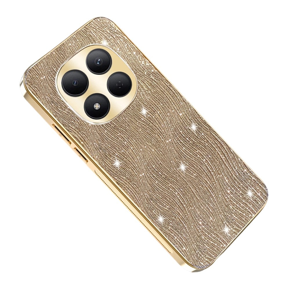 For Xiaomi Redmi Note 15 Pro 4G (Global) Case Electroplating Ripple Texture PU + TPU + PC Phone Back Cover