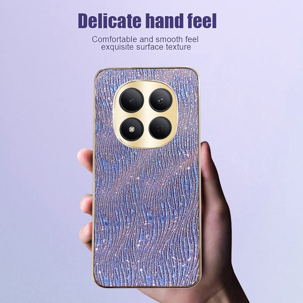 For Xiaomi Redmi Note 15 Pro 4G (Global) Case Electroplating Ripple Texture PU + TPU + PC Phone Back Cover