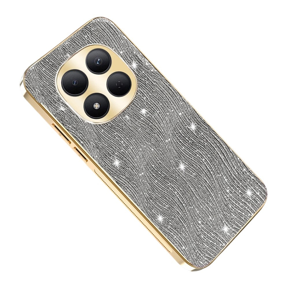 For Xiaomi Redmi Note 15 Pro 4G (Global) Case Electroplating Ripple Texture PU + TPU + PC Phone Back Cover