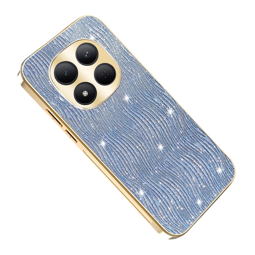 For Xiaomi Redmi Note 15 Pro 4G (Global) Case Electroplating Ripple Texture PU + TPU + PC Phone Back Cover