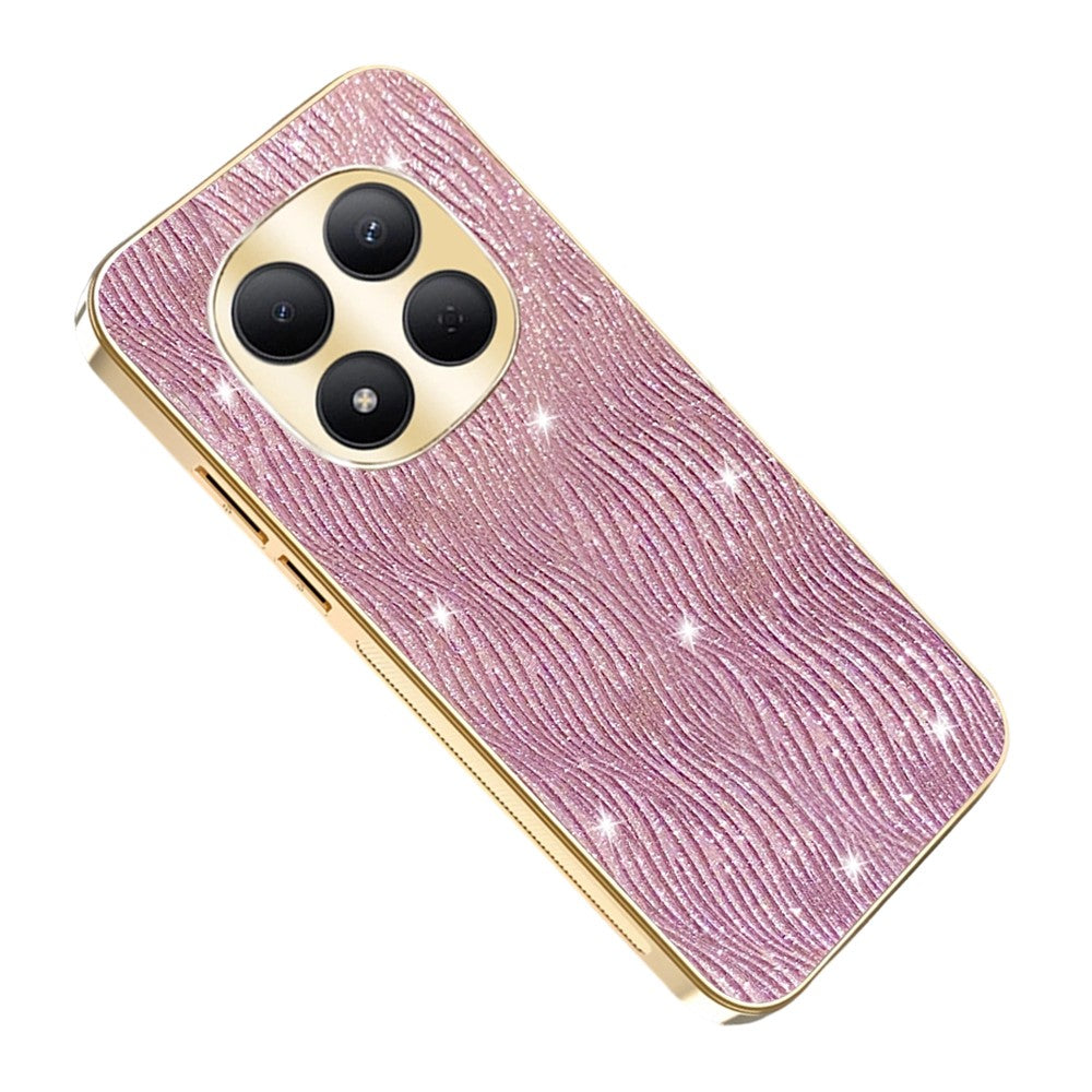 For Xiaomi Redmi Note 15 Pro 4G (Global) Case Electroplating Ripple Texture PU + TPU + PC Phone Back Cover
