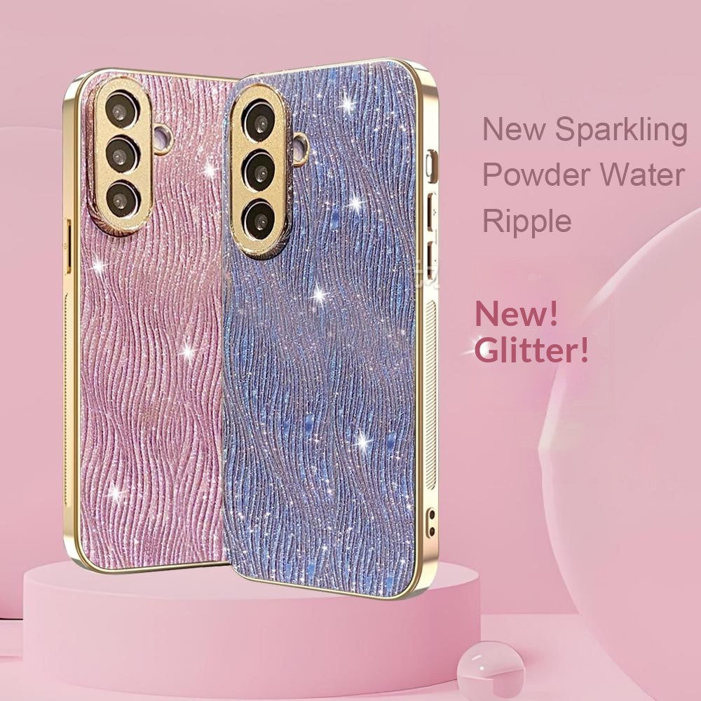 Til Samsung Galaxy A57 5G Etui Galvanisering Krusning Tekstur PU + TPU + PC Telefonbagcover