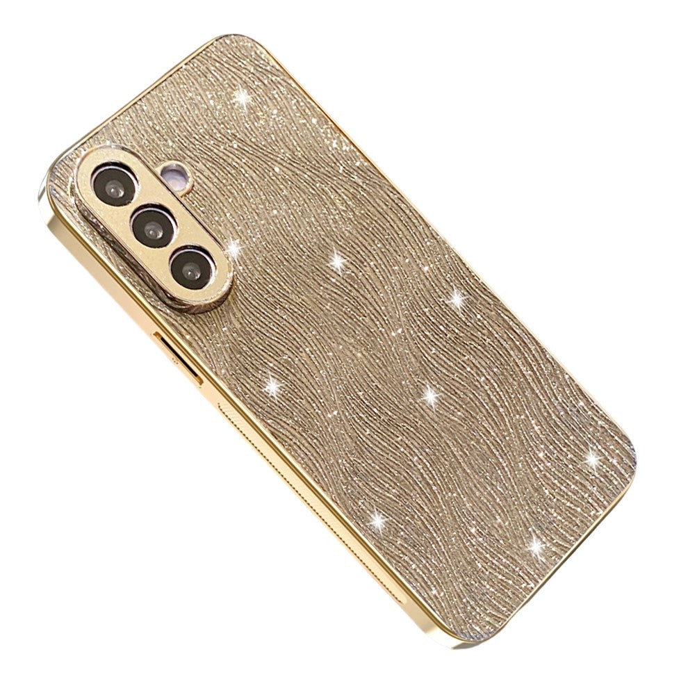 Til Samsung Galaxy A57 5G Etui Galvanisering Krusning Tekstur PU + TPU + PC Telefonbagcover