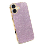 iPhone 17-skal med galvaniserat ram, gnistrande glitter, fallskyddande PC + TPU-mobilskal