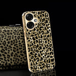 Til Samsung Galaxy A07 4G Cover, Galvaniseret Ramme, Leopardmønster PC + TPU Hybrid Telefoncover