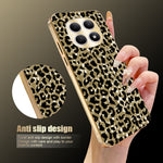 For Xiaomi Redmi Note 15 4G (Global) Case Electroplating Frame Leopard Pattern PC + TPU Hybrid Phone Cover