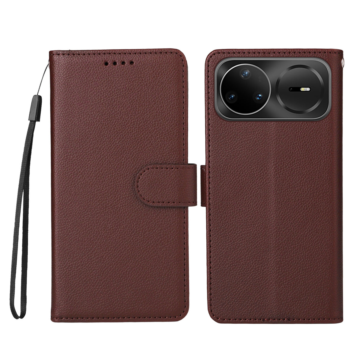 For Huawei nova 15 Ultra 5G / Huawei nova 15 Pro 5G Case RFID Blocking 3 Card Slots PU Leather Phone Cover with Wrist Strap