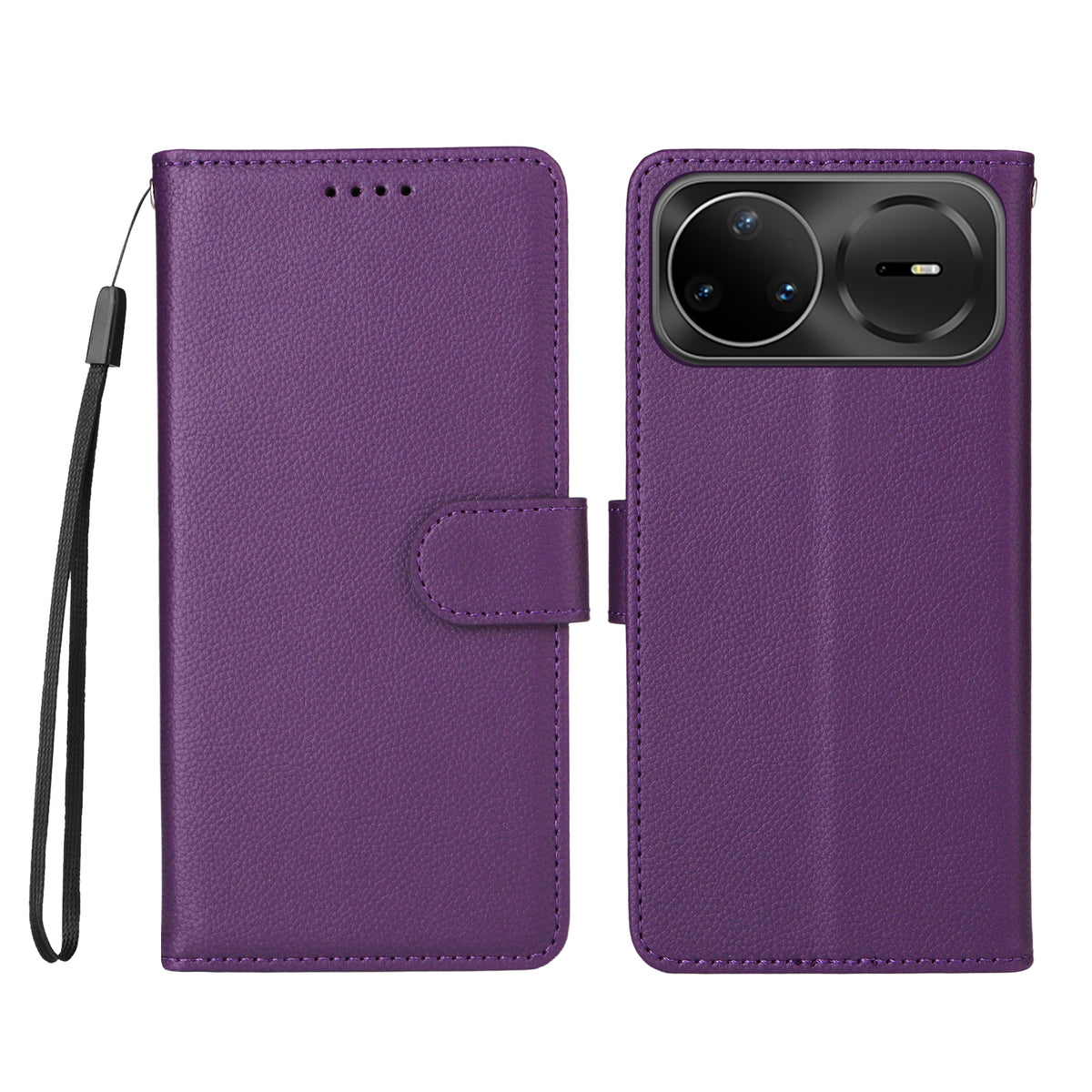 For Huawei nova 15 Ultra 5G / Huawei nova 15 Pro 5G Case RFID Blocking 3 Card Slots PU Leather Phone Cover with Wrist Strap