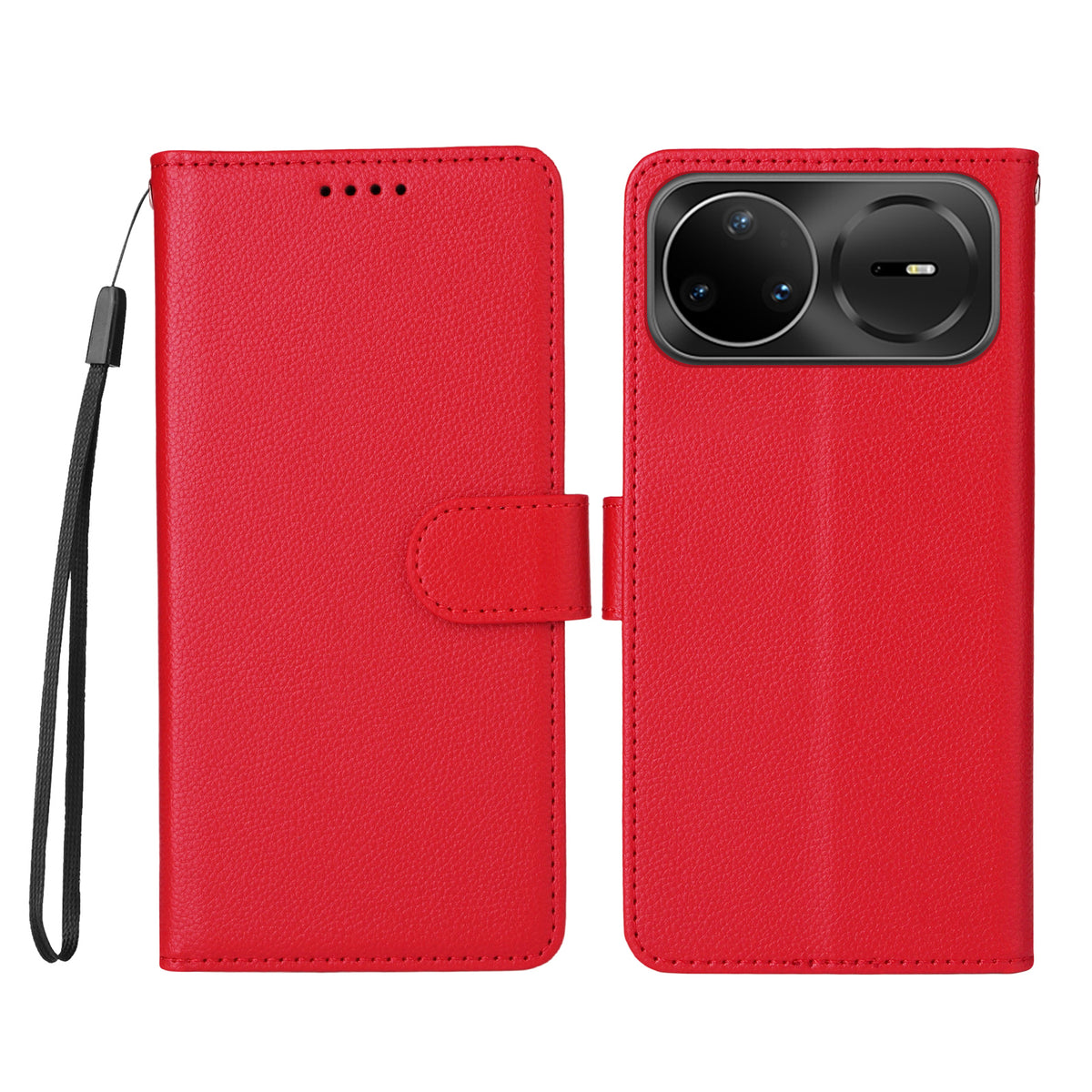 For Huawei nova 15 Ultra 5G / Huawei nova 15 Pro 5G Case RFID Blocking 3 Card Slots PU Leather Phone Cover with Wrist Strap