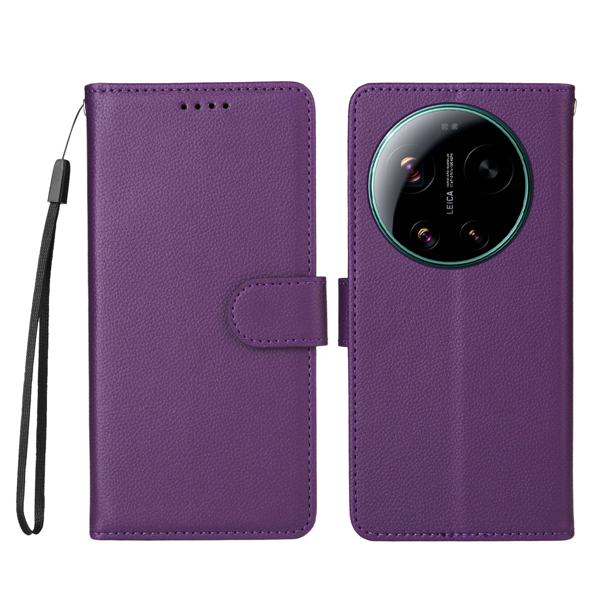 For Xiaomi 17 Ultra 5G Case RFID Blocking 3 Card Slots PU Leather Phone Cover with Wrist Strap
