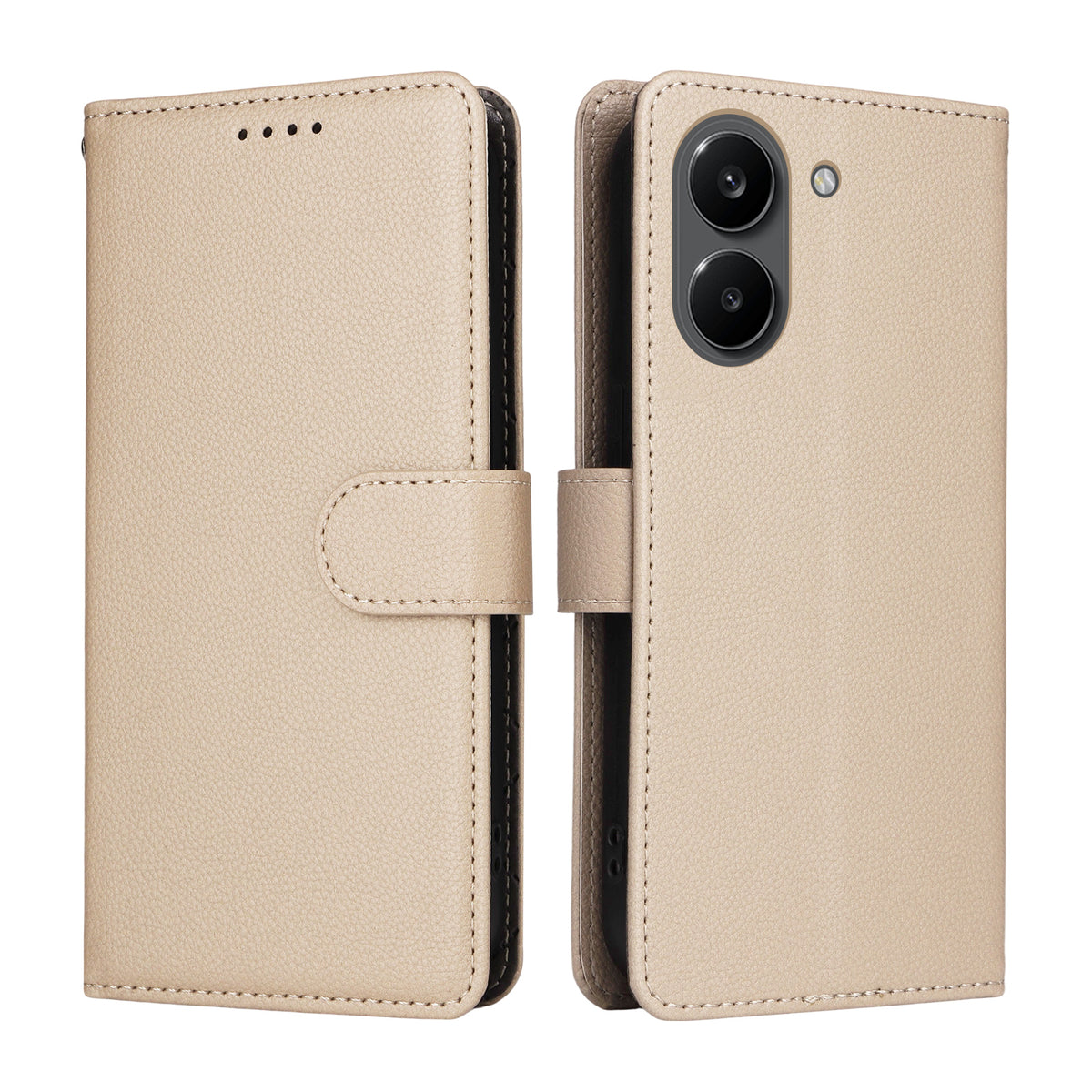 For Xiaomi Poco X8 Pro 5G / Xiaomi Redmi Turbo 5 5G Case RFID Blocking 3 Card Slots PU Leather Phone Cover with Wrist Strap