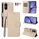 For Xiaomi Poco X8 Pro 5G / Xiaomi Redmi Turbo 5 5G Case RFID Blocking 3 Card Slots PU Leather Phone Cover with Wrist Strap