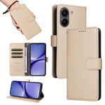 For Xiaomi Poco X8 Pro 5G / Xiaomi Redmi Turbo 5 5G Case RFID Blocking 3 Card Slots PU Leather Phone Cover with Wrist Strap