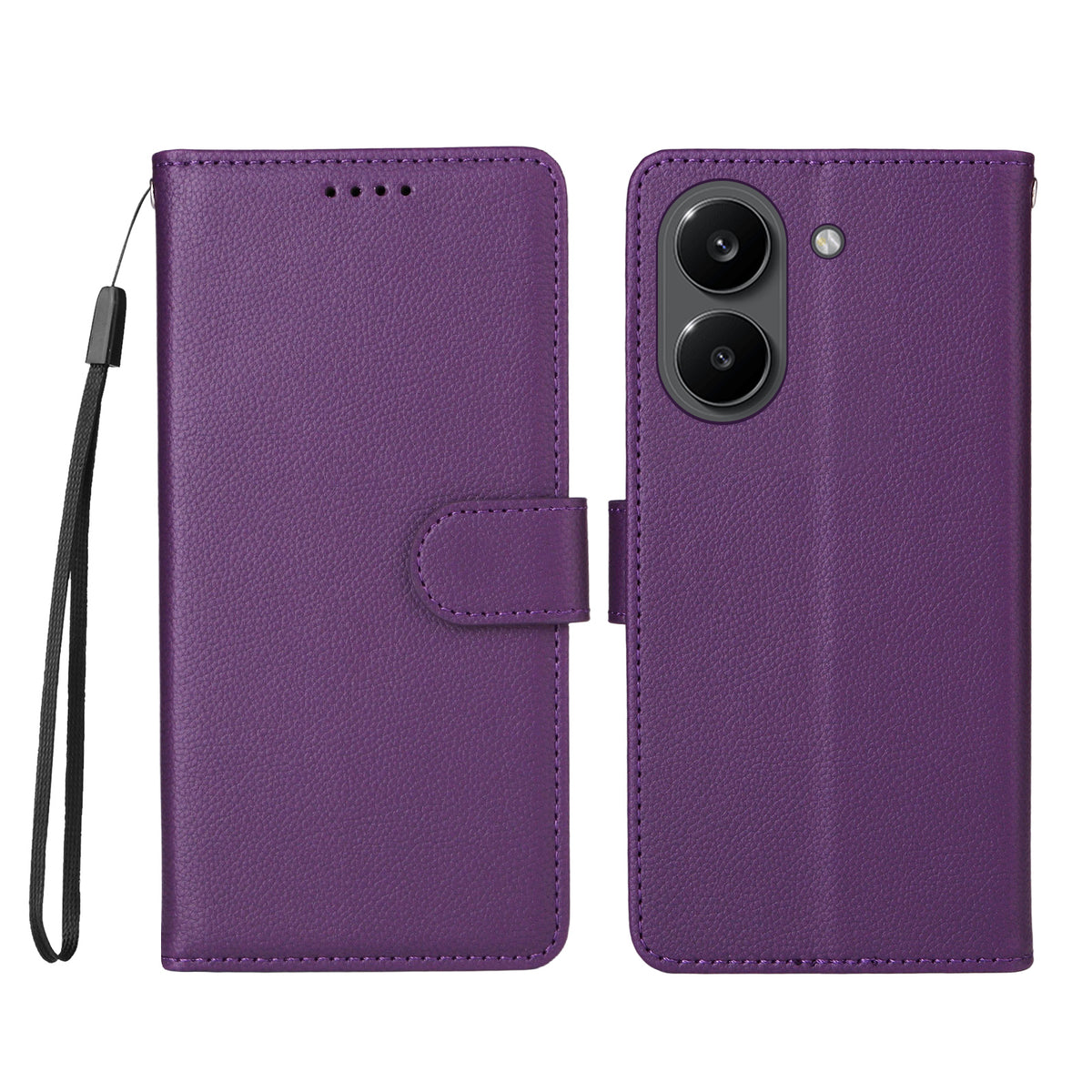 For Xiaomi Poco X8 Pro 5G / Xiaomi Redmi Turbo 5 5G Case RFID Blocking 3 Card Slots PU Leather Phone Cover with Wrist Strap
