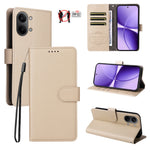 For Xiaomi Redmi Turbo 5 Max 5G Case RFID Blocking 3 Card Slots PU Leather Phone Cover with Wrist Strap
