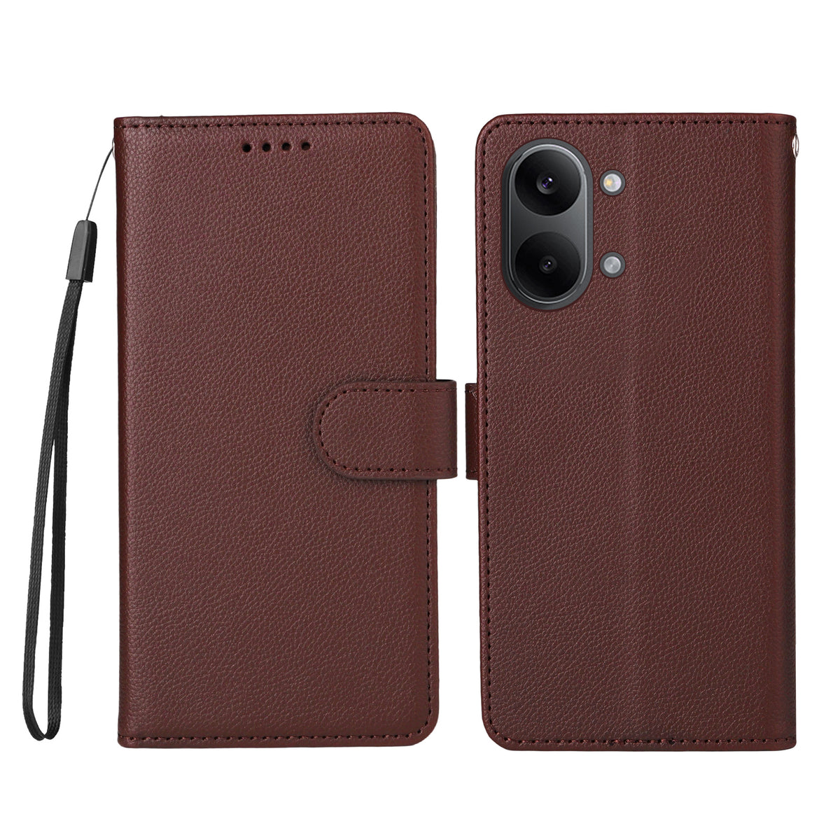 For Xiaomi Redmi Turbo 5 Max 5G Case RFID Blocking 3 Card Slots PU Leather Phone Cover with Wrist Strap