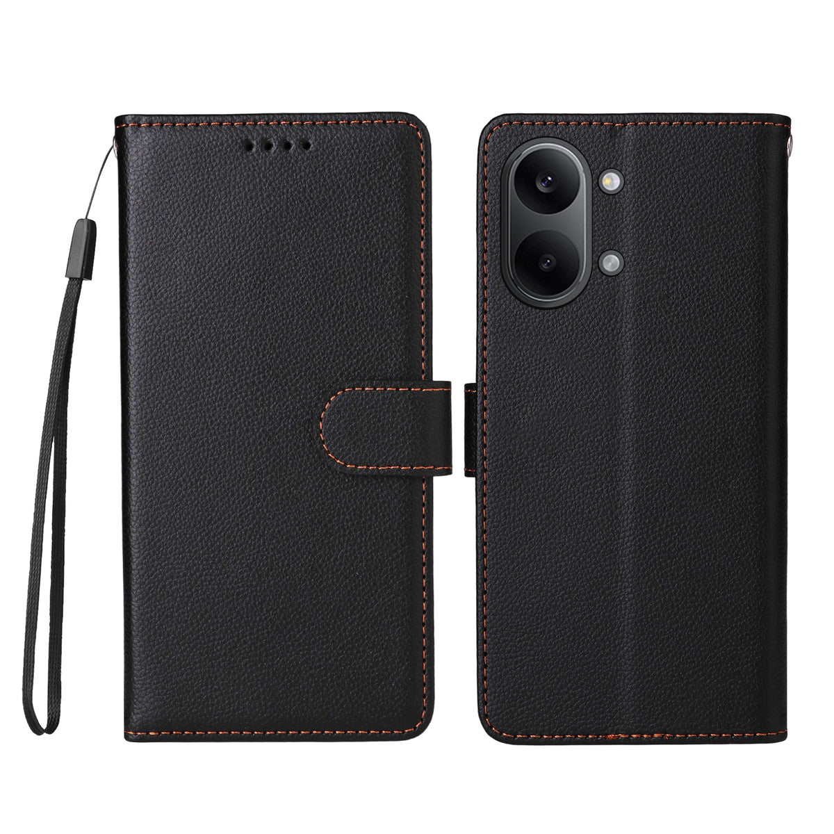 For Xiaomi Redmi Turbo 5 Max 5G Case RFID Blocking 3 Card Slots PU Leather Phone Cover with Wrist Strap