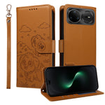 For Huawei nova 15 Ultra 5G / Huawei nova 15 Pro 5G Case RFID Blocking Imprinted Dog Pattern PU Leather Phone Cover with Wrist Strap
