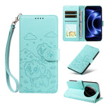 For Xiaomi 17 Ultra 5G Case RFID Blocking Imprinted Dog Pattern PU Leather Phone Cover with Wrist Strap