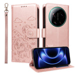 For Xiaomi 17 Ultra 5G Case RFID Blocking Imprinted Dog Pattern PU Leather Phone Cover with Wrist Strap