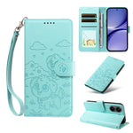 For Xiaomi Poco X8 Pro 5G / Xiaomi Redmi Turbo 5 5G Case RFID Blocking Imprinted Dog Pattern PU Leather Phone Cover with Wrist Strap