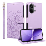 For Xiaomi Redmi Turbo 5 Max 5G Case RFID Blocking Imprinted Dog Pattern PU Leather Phone Cover with Wrist Strap