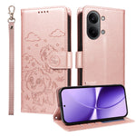 For Xiaomi Redmi Turbo 5 Max 5G Case RFID Blocking Imprinted Dog Pattern PU Leather Phone Cover with Wrist Strap