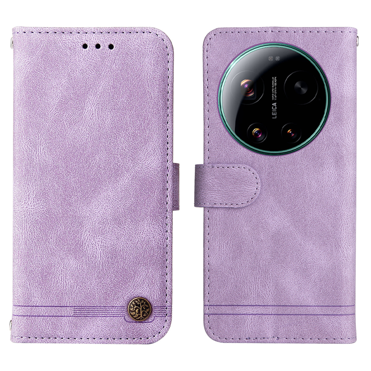 Xiaomi 17 Ultra 5G Läderplånboksfodral Skin Touch mobilfodral Stativ med Rem