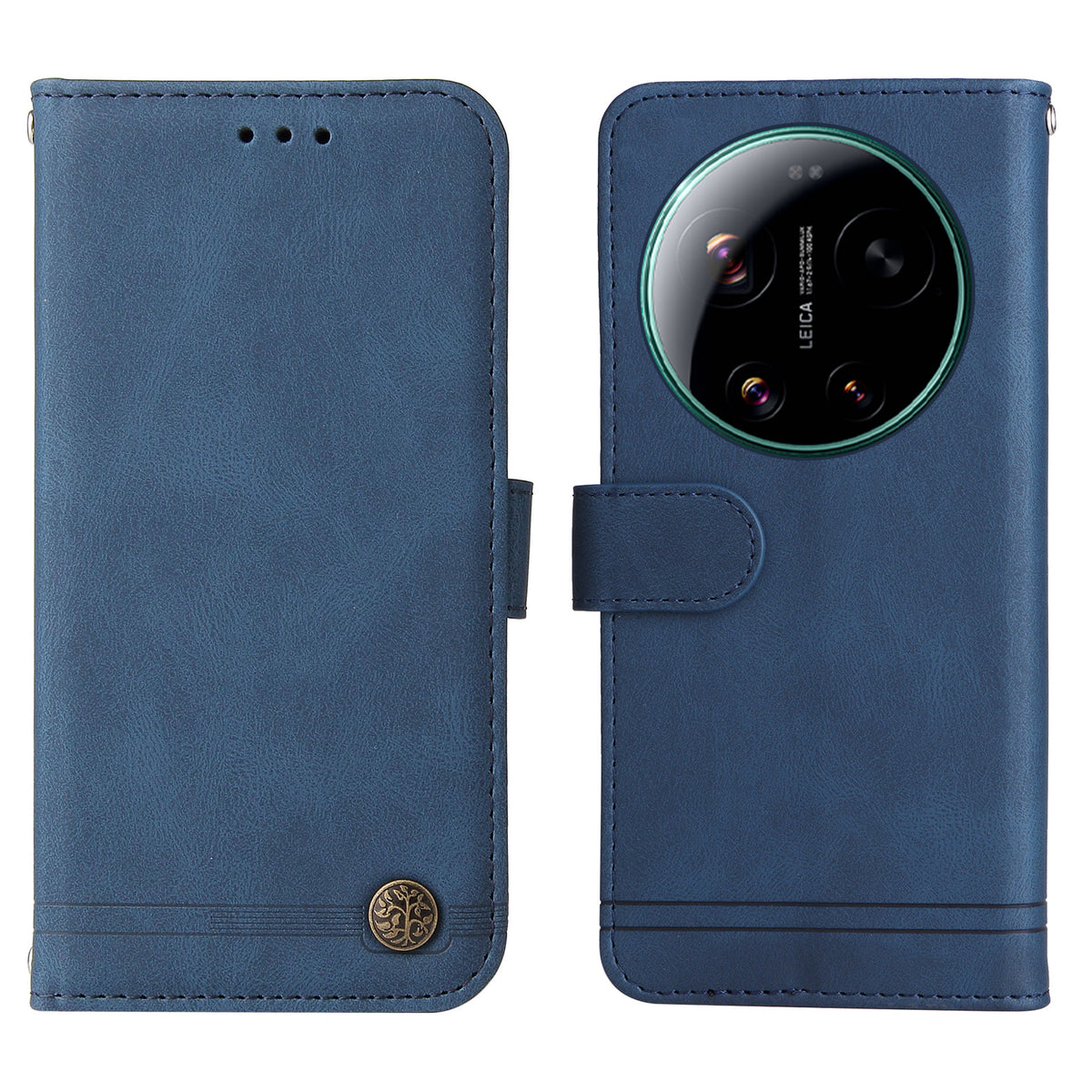 Xiaomi 17 Ultra 5G Läderplånboksfodral Skin Touch mobilfodral Stativ med Rem