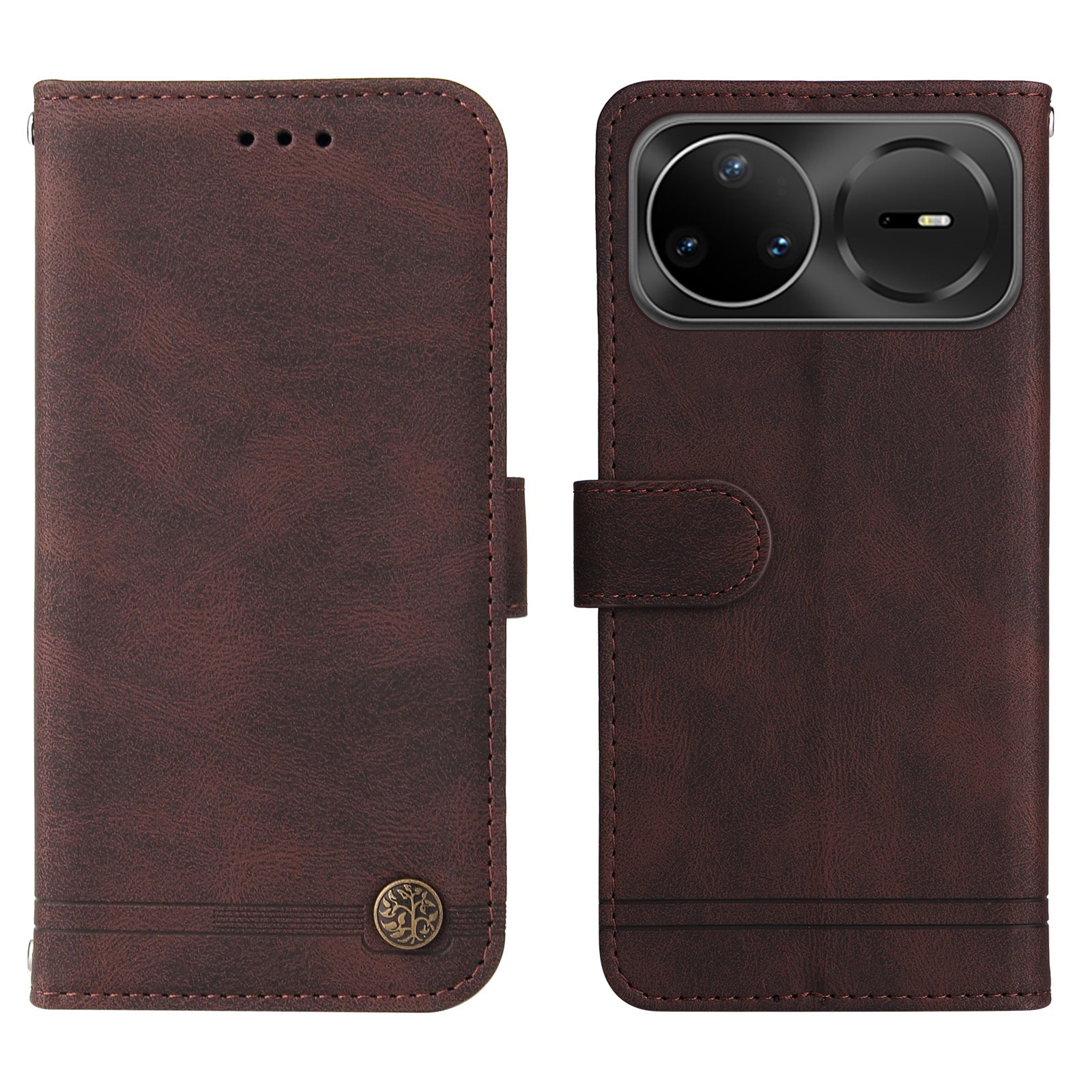 Huawei Nova 15 Ultra 5G / Huawei Nova 15 Pro 5G Läderplånboksfodral Skin Touch mobilskal Stativ med Rem
