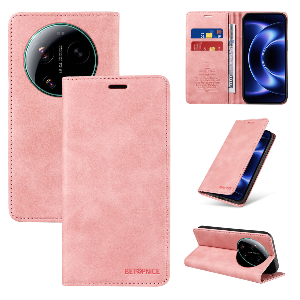 BETOPNICE For Xiaomi 17 Ultra 5G Case  Magnetic Closure RFID Blocking Wallet Stand Leather Phone Cover