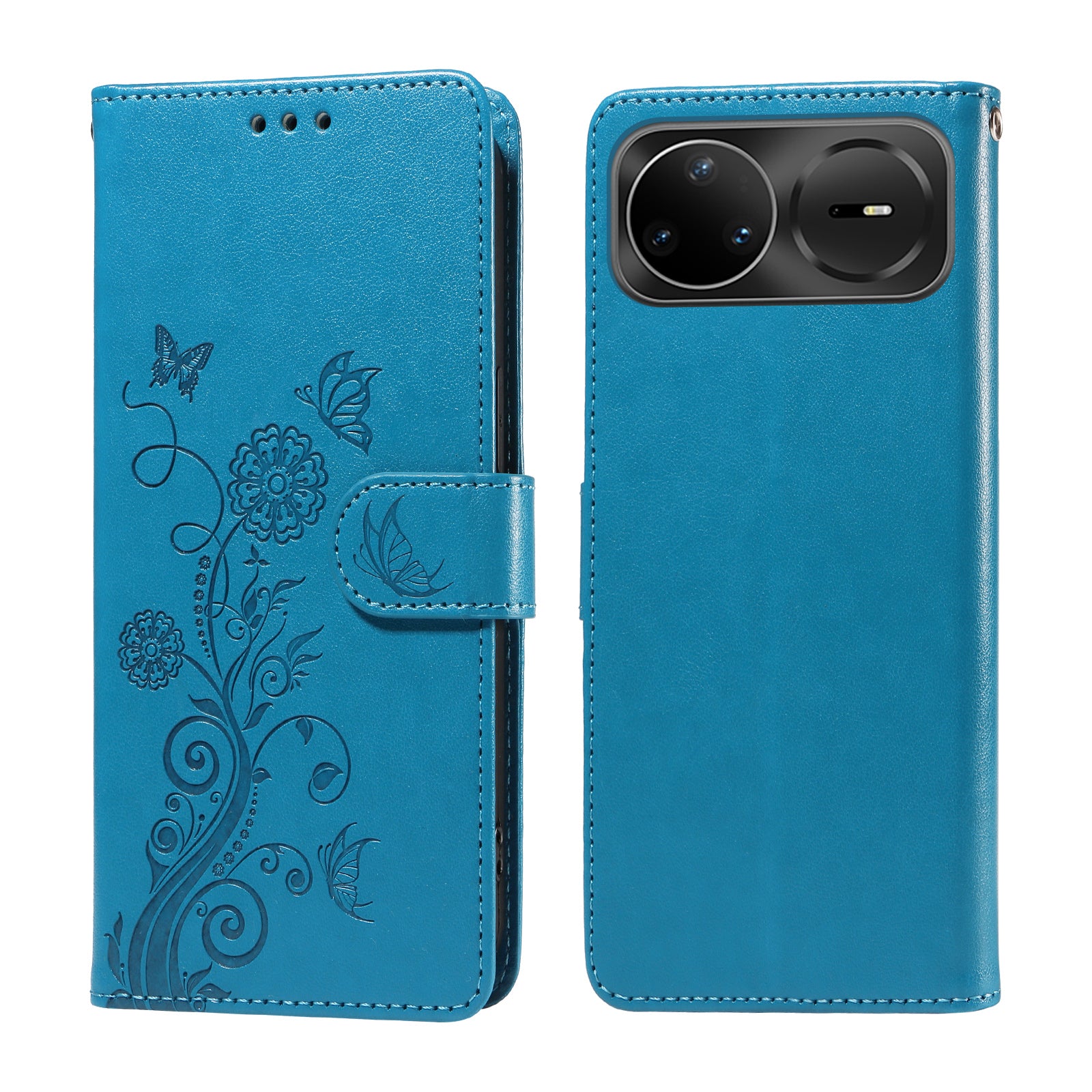 Huawei Nova 15 Ultra 5G / Huawei Nova 15 Pro 5G Läderfodral Fjärils Blommigt Tryck Plånboksfodral
