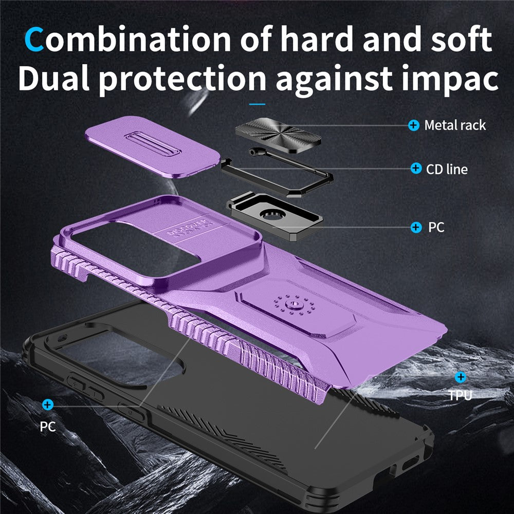 For Samsung Galaxy S26 Ultra Case Camshield Kickstand TPU + PC Anti-Slip Phone Cover