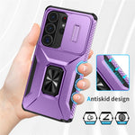 For Samsung Galaxy S26 Ultra Case Camshield Kickstand TPU + PC Anti-Slip Phone Cover