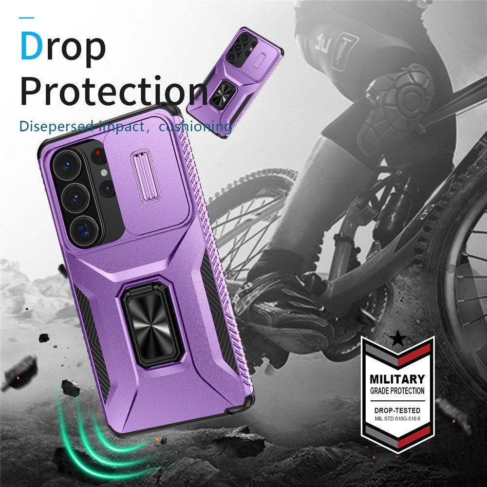 For Samsung Galaxy S26 Ultra Case Camshield Kickstand TPU + PC Anti-Slip Phone Cover