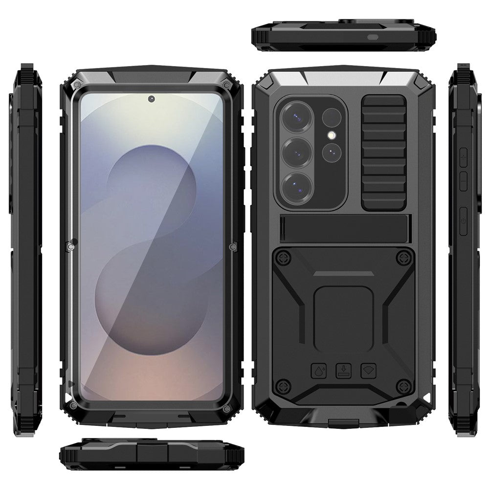 R-JUST cover til Samsung Galaxy S26 Ultra i pc, silikone og metal med mobilcover og hærdet glasfilm