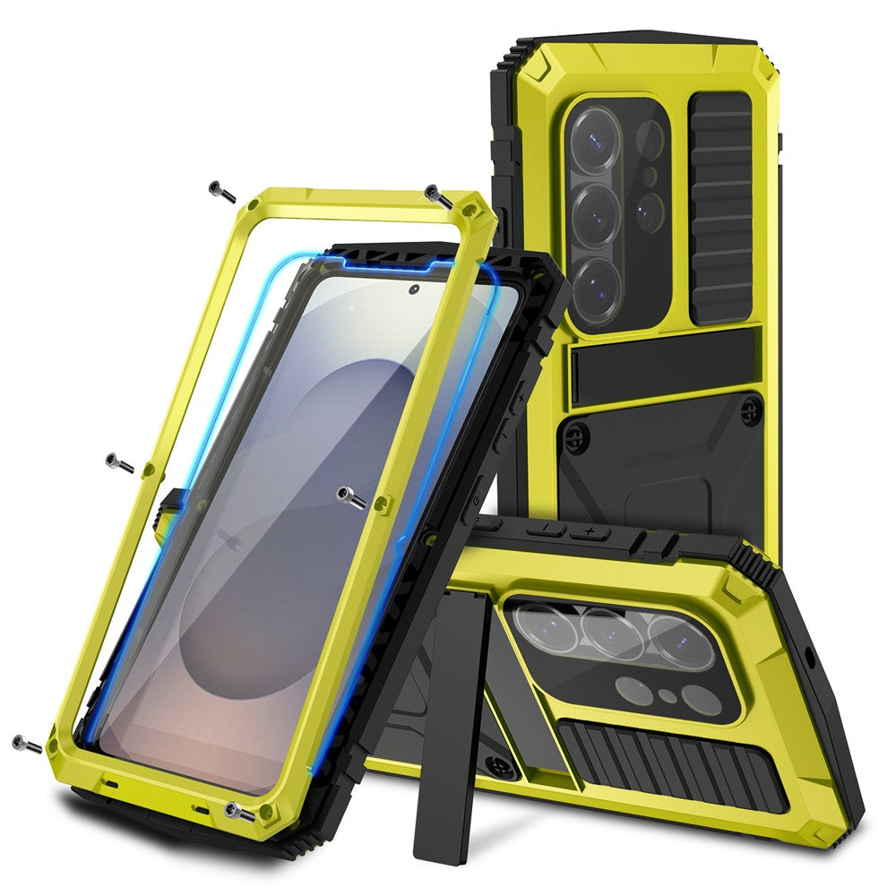 R-JUST cover til Samsung Galaxy S26 Ultra i pc, silikone og metal med mobilcover og hærdet glasfilm
