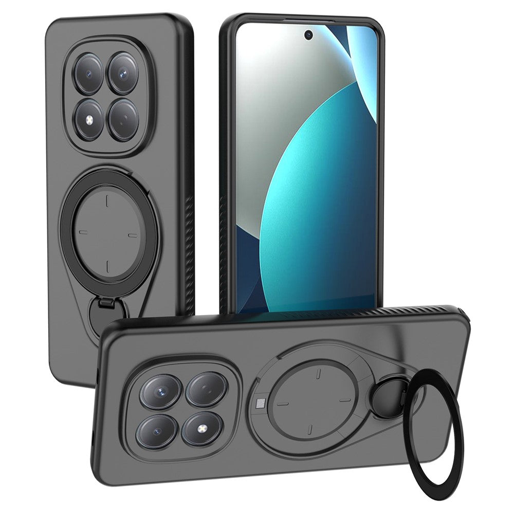 For Xiaomi Redmi Note 15 Pro 4G (Global) Magnetic Case Rotating Kickstand TPU PC Phone Cover