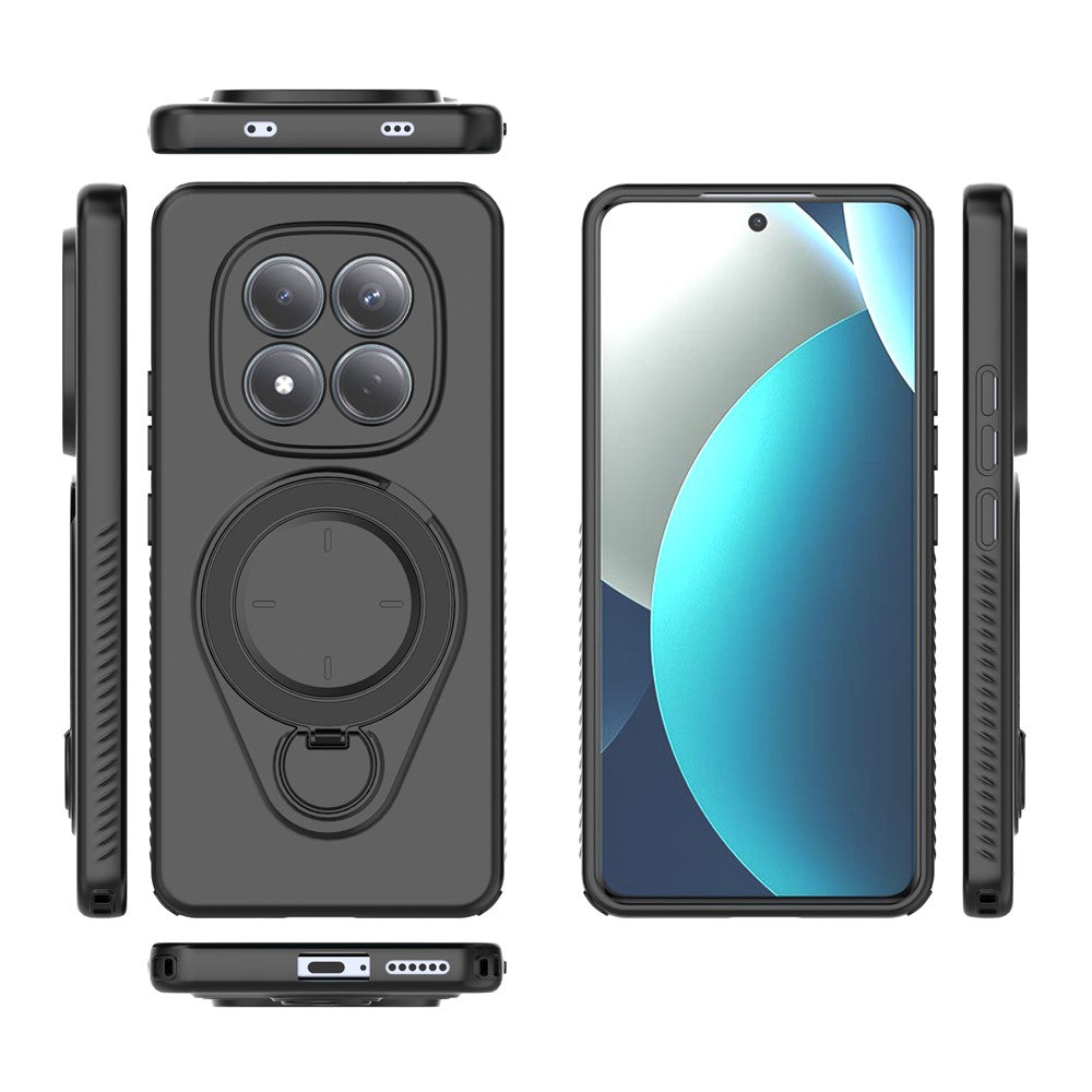 For Xiaomi Redmi Note 15 Pro 4G (Global) Magnetic Case Rotating Kickstand TPU PC Phone Cover