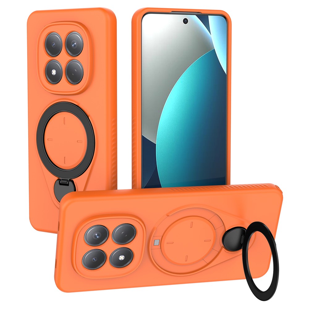 For Xiaomi Redmi Note 15 Pro 4G (Global) Magnetic Case Rotating Kickstand TPU PC Phone Cover