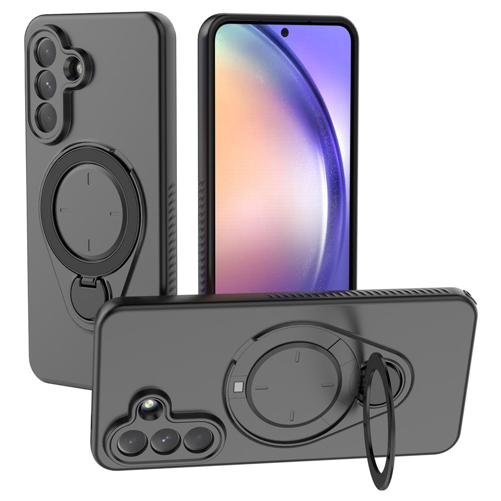 For Samsung Galaxy A57 5G Magnetic Case Rotating Kickstand TPU PC Phone Cover