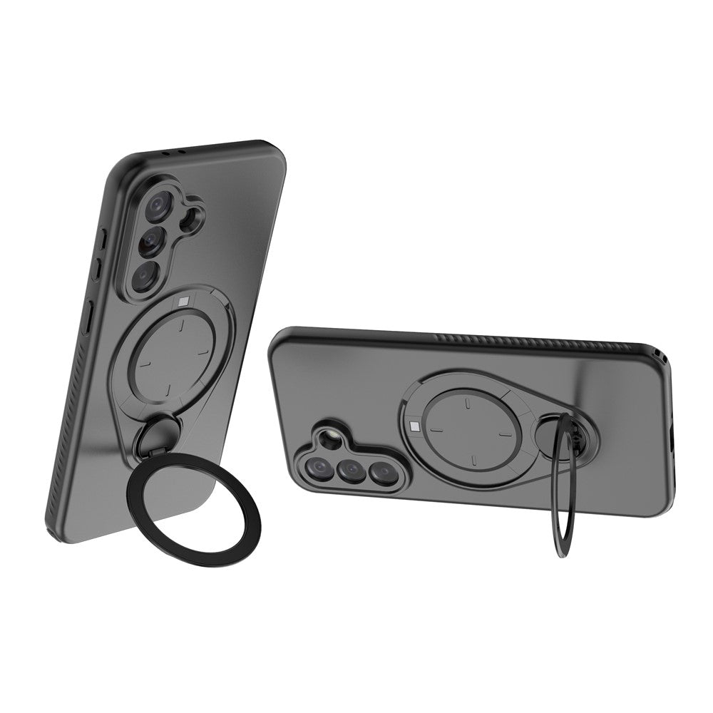 For Samsung Galaxy A57 5G Magnetic Case Rotating Kickstand TPU PC Phone Cover