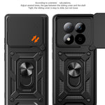 Xiaomi Redmi Note 15 Pro 4G (Global) skal med skjutbart kameralock PC + TPU-stativmobilskal