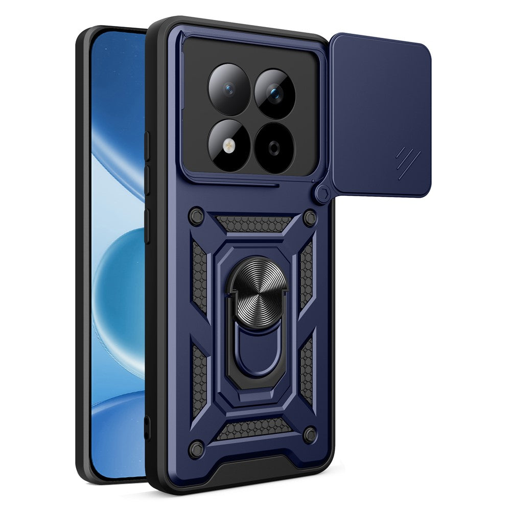 For Xiaomi Redmi Note 15 Pro 4G (Global) Case with Slide Camera Lid PC + TPU Kickstand Phone Cover