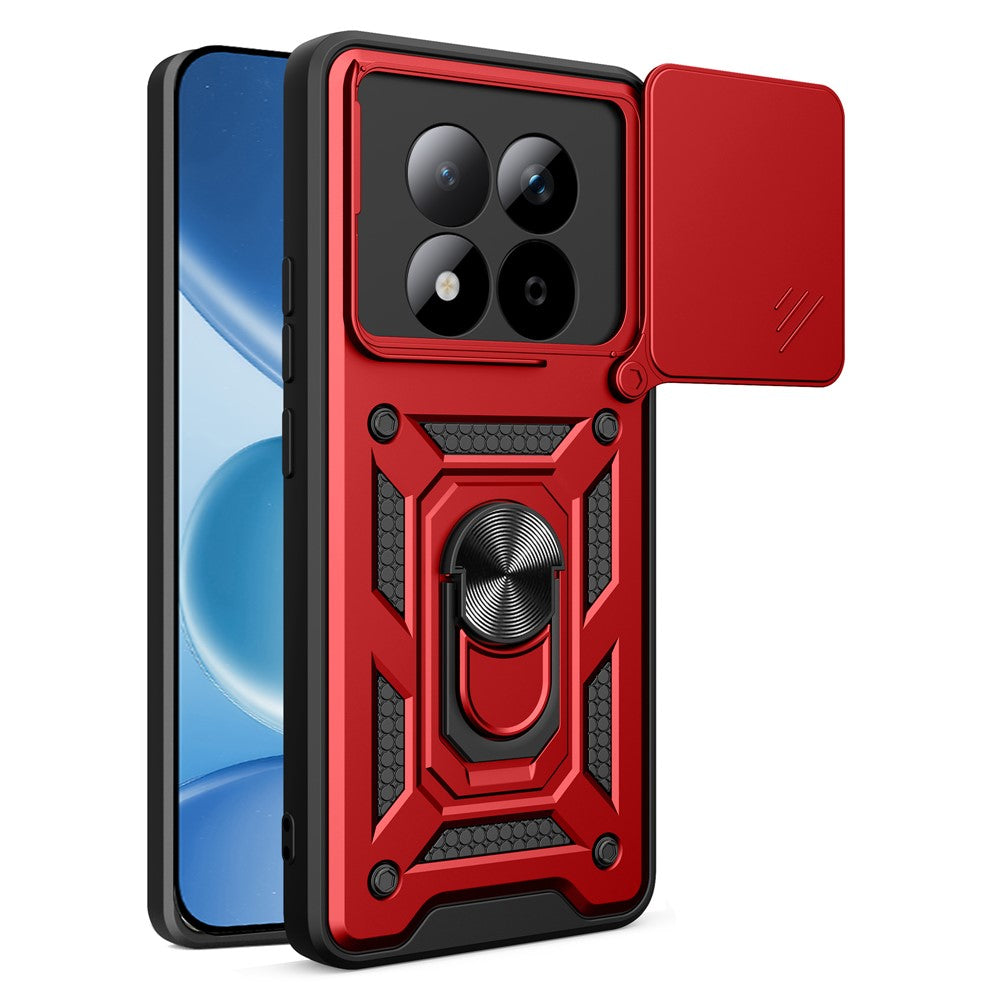For Xiaomi Redmi Note 15 Pro 4G (Global) Case with Slide Camera Lid PC + TPU Kickstand Phone Cover