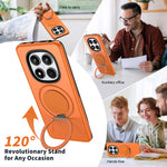 For Xiaomi Poco X7 5G / Xiaomi Redmi Note 14 Pro+ 5G / Xiaomi Redmi Note 14 Pro 4G / Xiaomi Redmi Note 14 Pro 5G Magnetic Case Rotating Kickstand TPU + PC Phone Cover