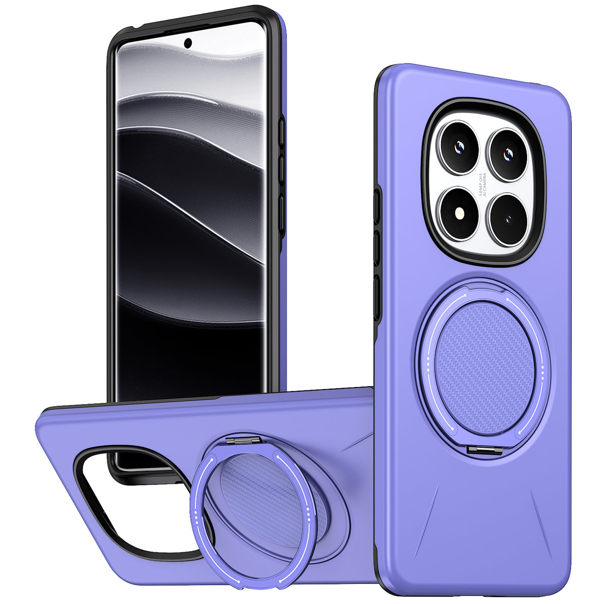 For Xiaomi Poco X7 5G / Xiaomi Redmi Note 14 Pro+ 5G / Xiaomi Redmi Note 14 Pro 4G / Xiaomi Redmi Note 14 Pro 5G Magnetic Case Rotating Kickstand TPU + PC Phone Cover