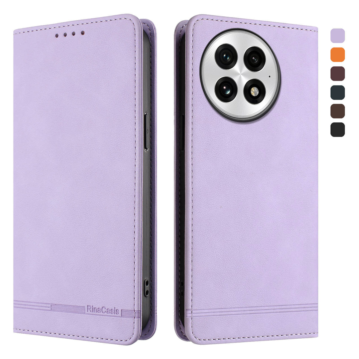 For OnePlus 13 Case RINACASIS RC23 RFID Blocking Wallet Stand PU Leather Phone Cover